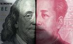 Banknotes of US Dollar and RMB are arranged for photography