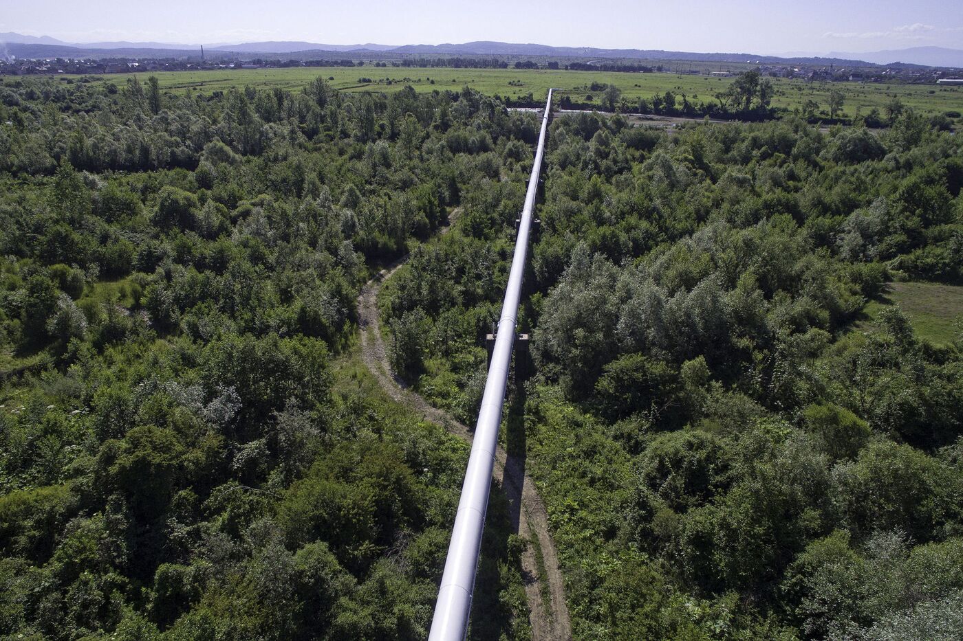 The Trans-Siberian pipeline near Mukachevo, Ukraine.