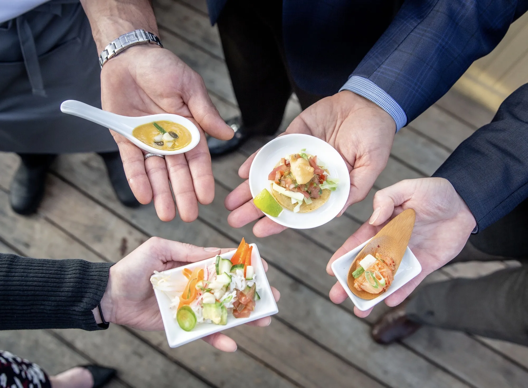 BlueNalu’s whole-muscle, cell-based yellowtail prepared three ways.