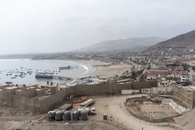 The Chancay Megaport under construction in Peru, on July 22.