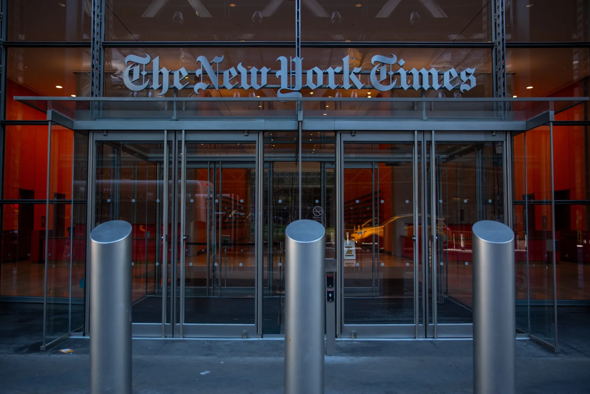 The New York Times headquarters in New York.