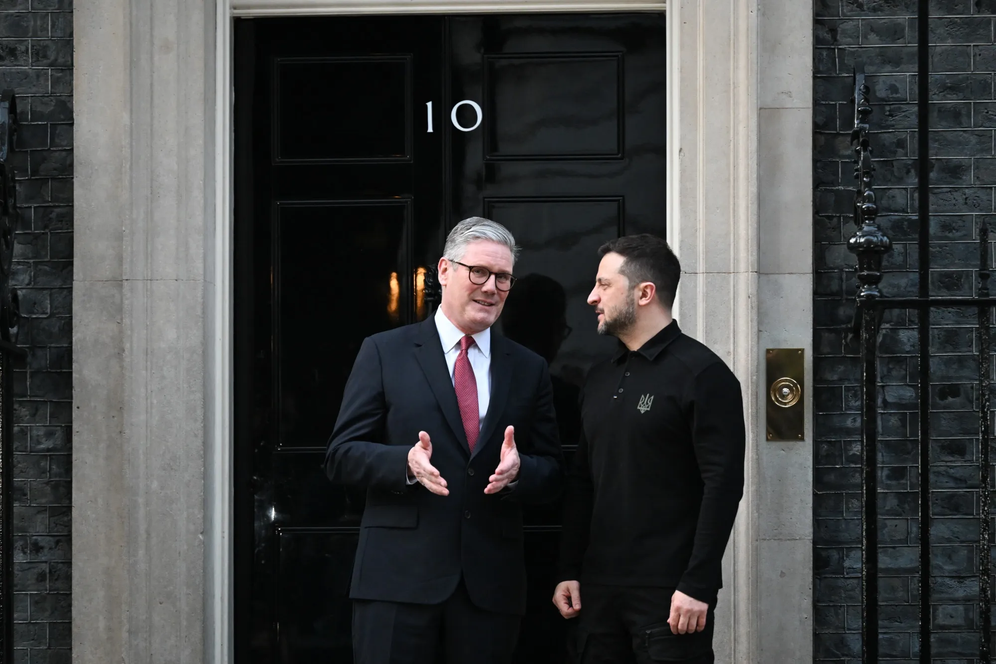 Keir Starmer and Volodymyr Zelenskiy at&nbsp;10 Downing Street in London on March 1.