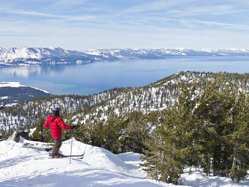 You could ski down this peak in Lake Tahoe and into an UberSki car, which is outfitted with racks for your equipment