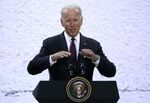 President Joe Biden during a news conference at the G-20 summit in Rome, on Oct. 31.