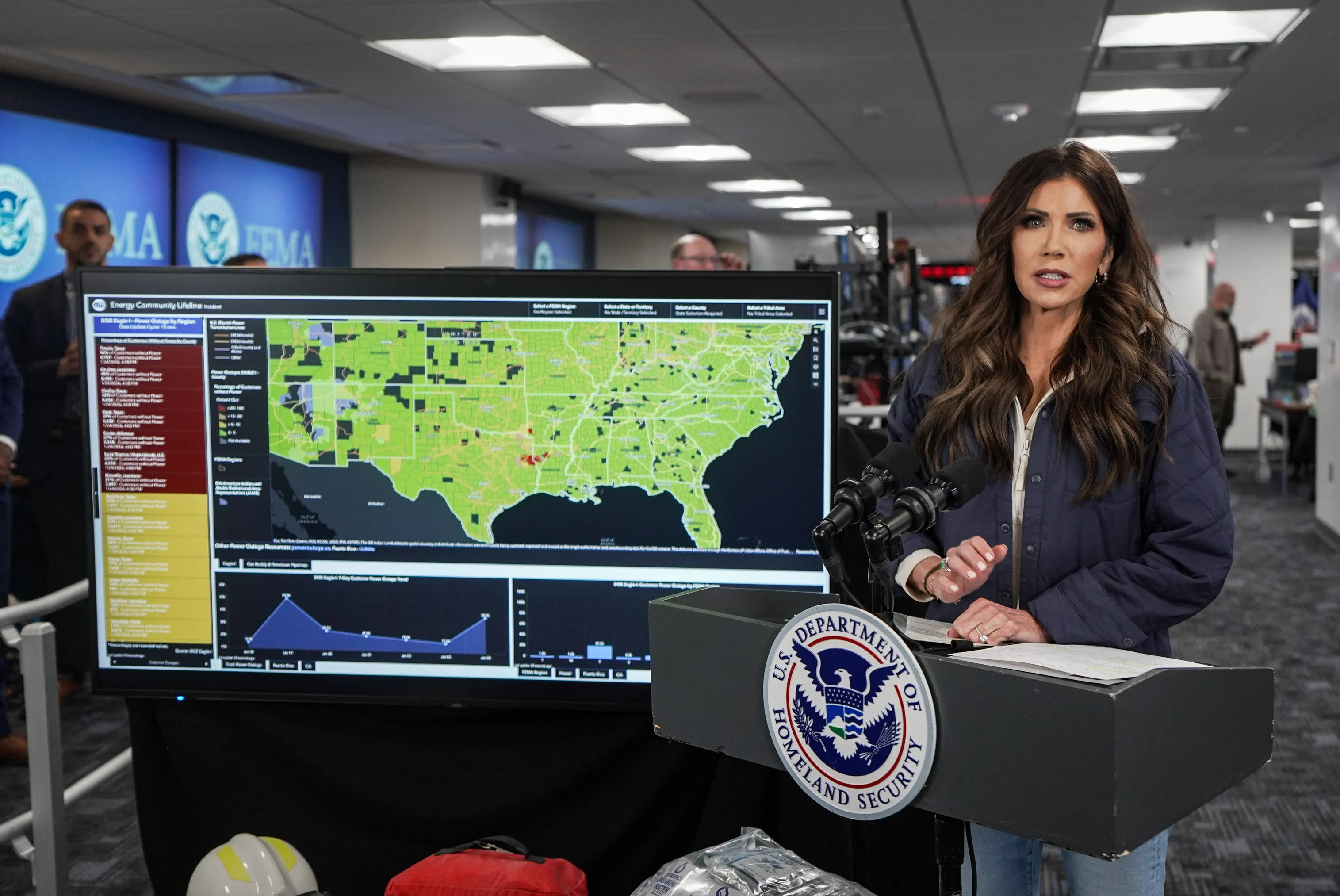 Wrecking FEMA, too.
