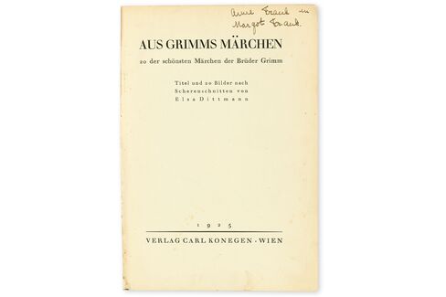 Anne Frank's signature, along with her sister Margot's name