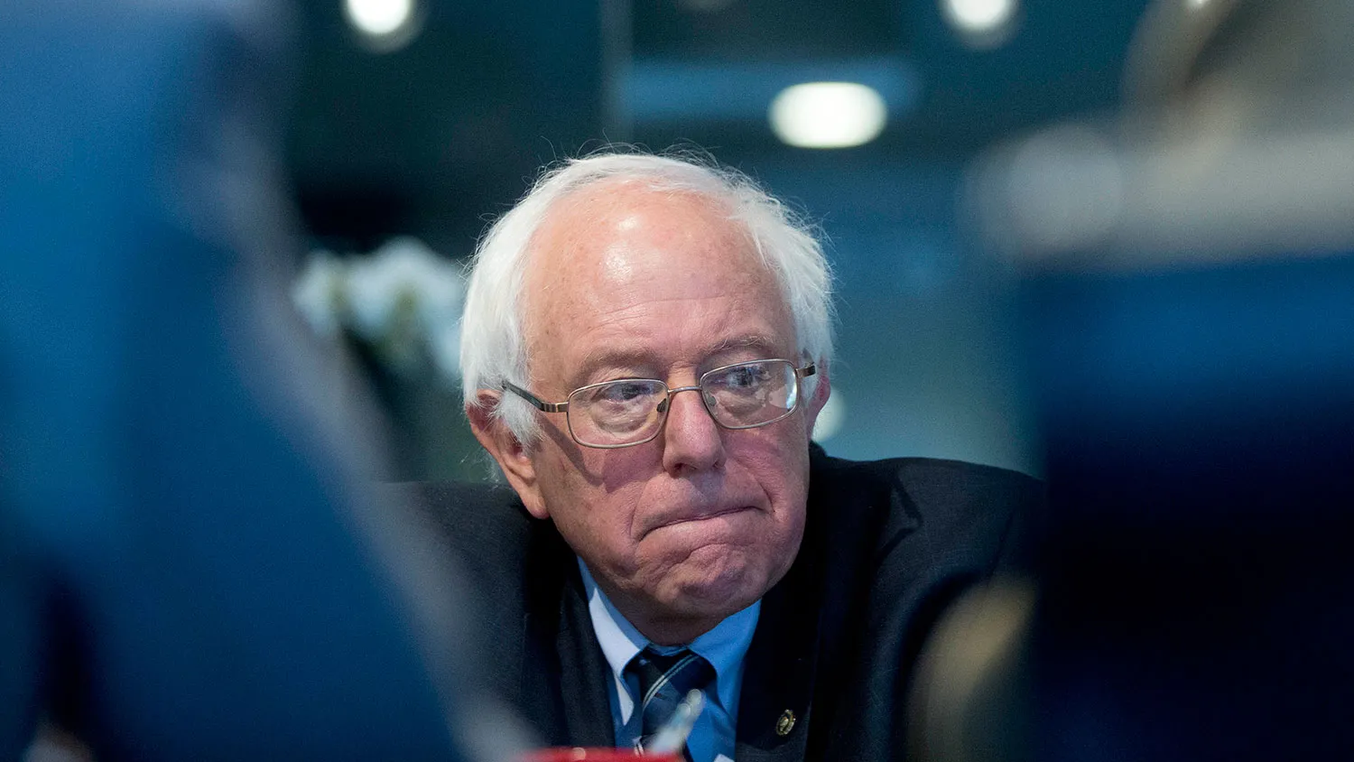 Senator Bernard "Bernie" Sanders, an independent from Vermont and possible presidential candidate, pauses before speaking during an interview in Washington, D.C., U.S., on Wednesday, April 15, 2015.
