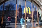 People dine at a McDonald's restaurant in Moscow.