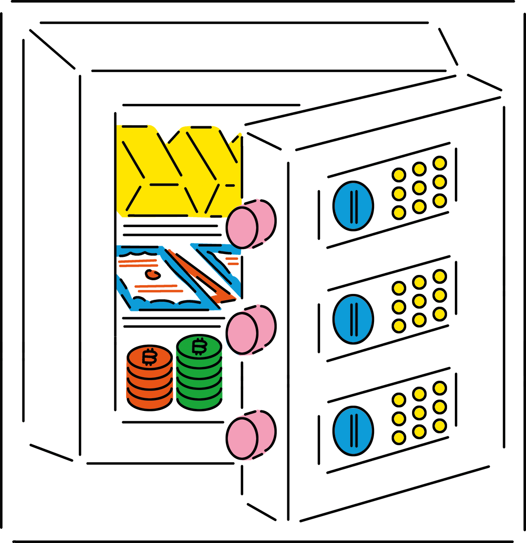 Illustration of a safe by José Quintanar for Bloomberg Businessweek