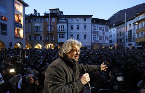 Leader of the Five Star Movement Beppe Grillo
