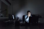 RF home office stress millennial wfh male