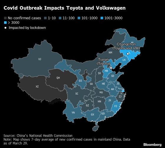 World’s Top Carmakers Feeling Full Force of China Covid Stance