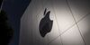 The Apple logo on a store in San Francisco.