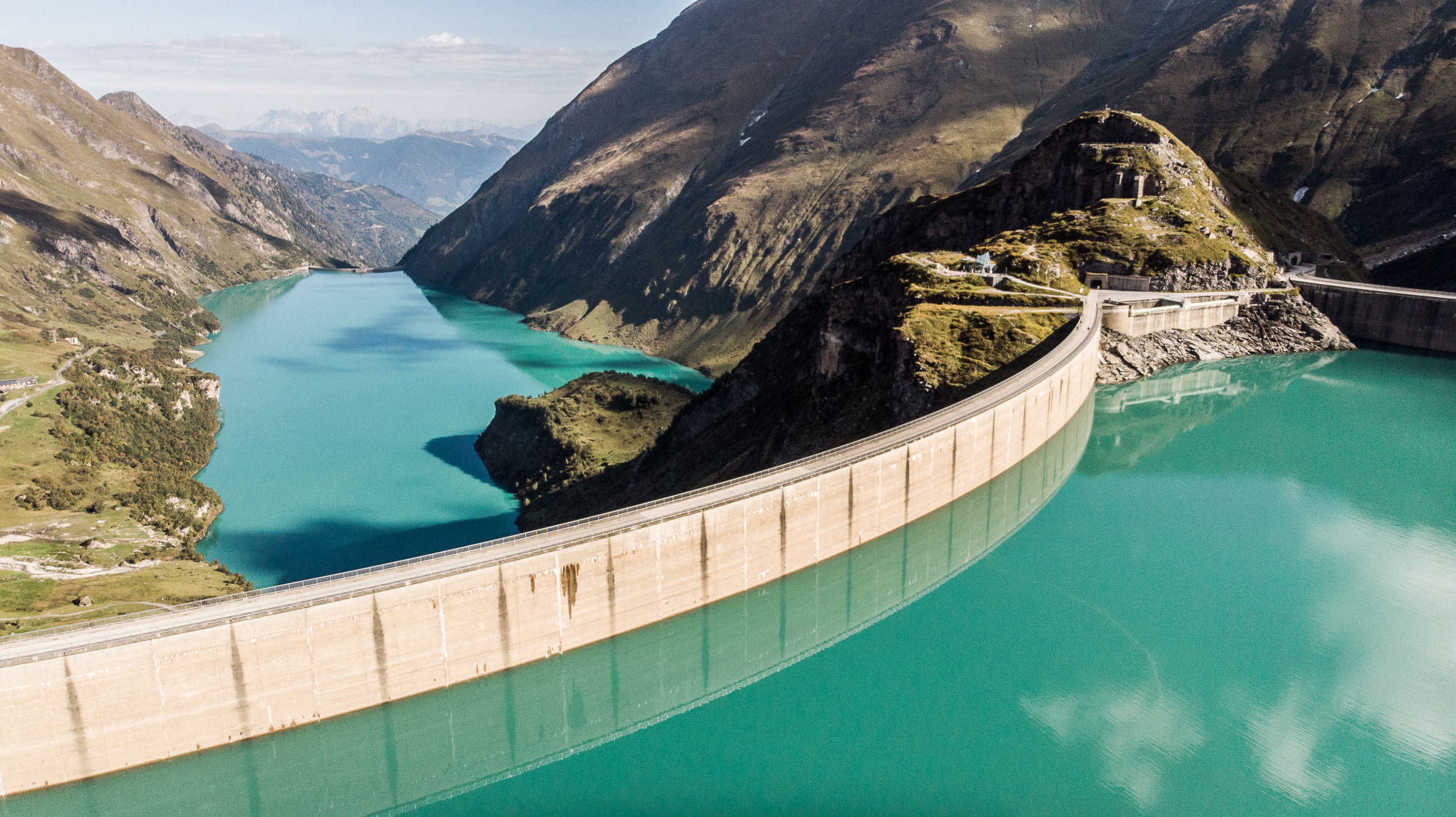 The Verbund Moosersperre Dam in Kaprun, Austria.