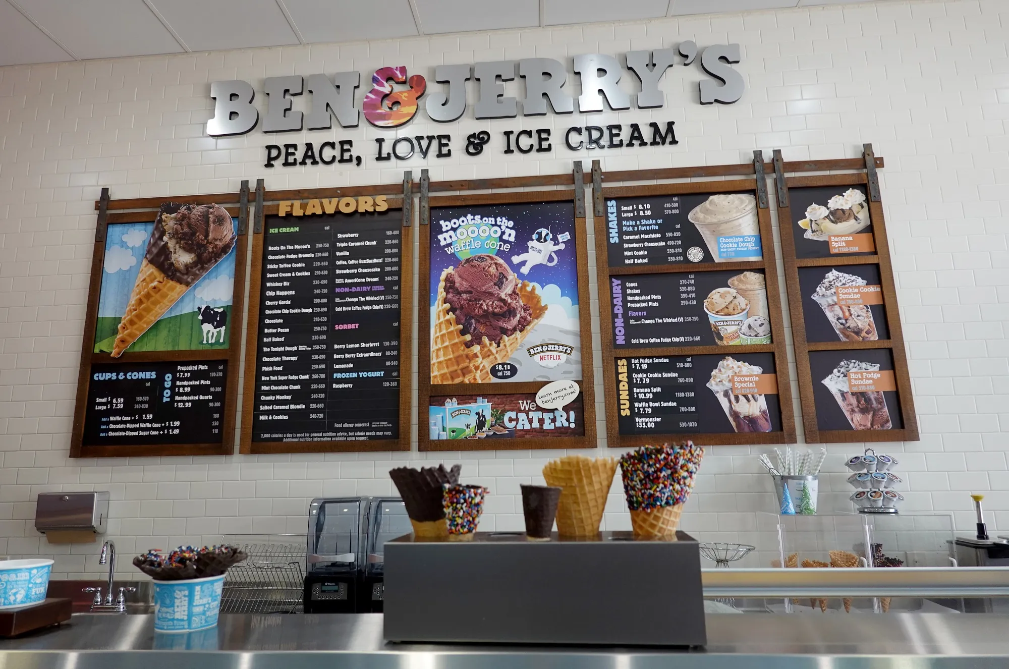 A Ben &amp; Jerry's ice cream outlet in Florida.