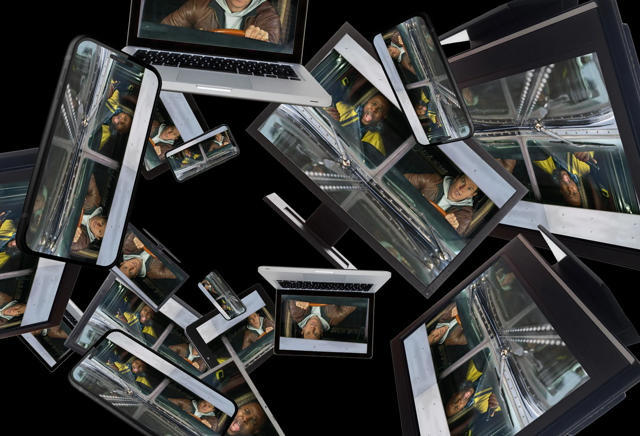 The many screens of&nbsp;Spenser Confidential.