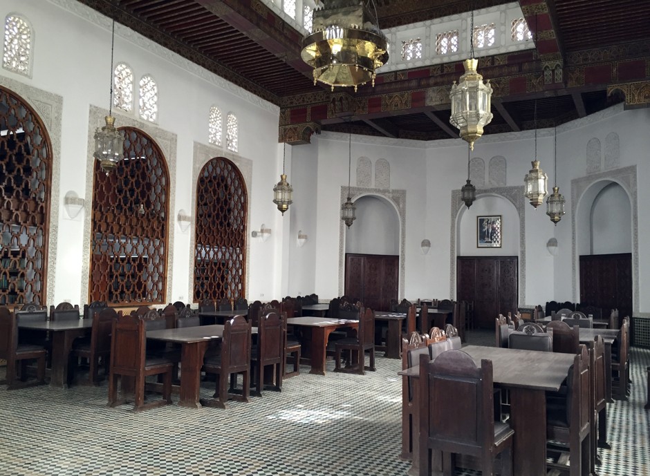 The reading room of the al-Qarawiyyin Library has been carefully renovated.