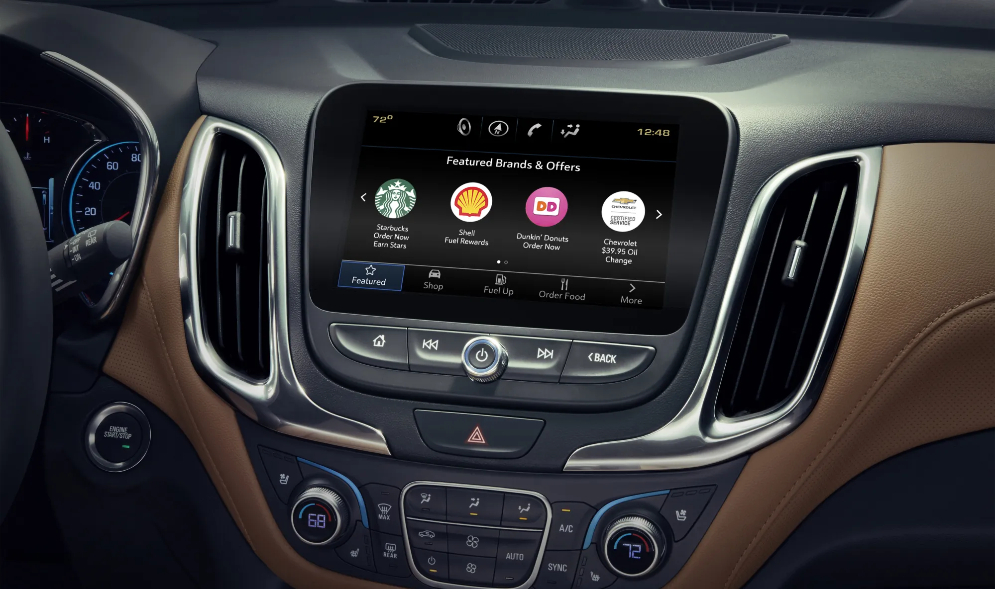 A dashboard with GM’s Marketplace on-demand commerce platform.