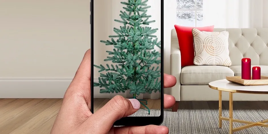 Target’s augmented reality Christmas tree shopping app.