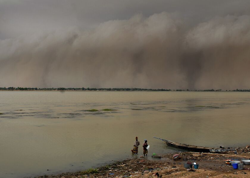 Illustration of Segou, Mali on July 15, 2007.