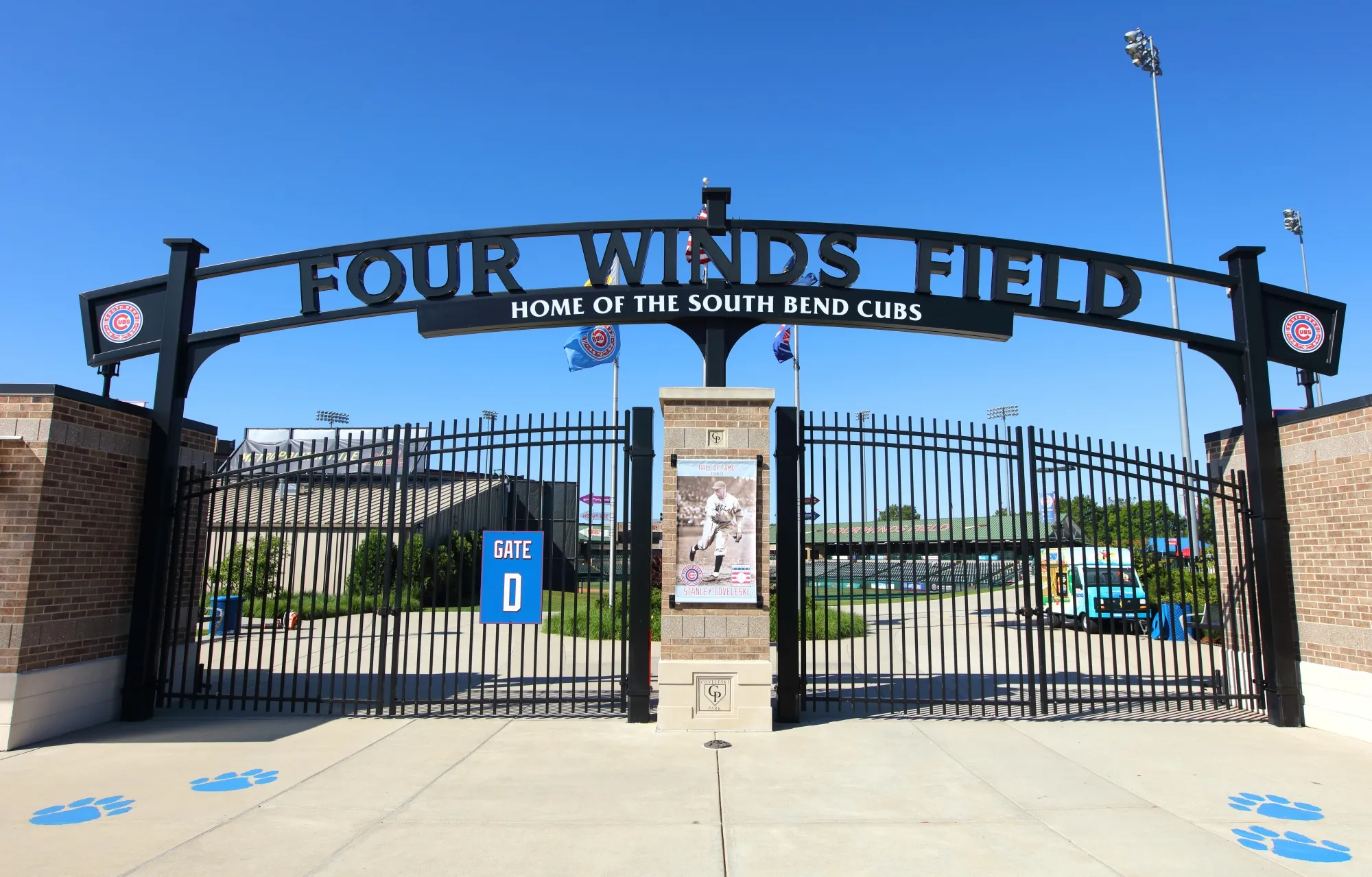 The front entrance to Four Winds Field.