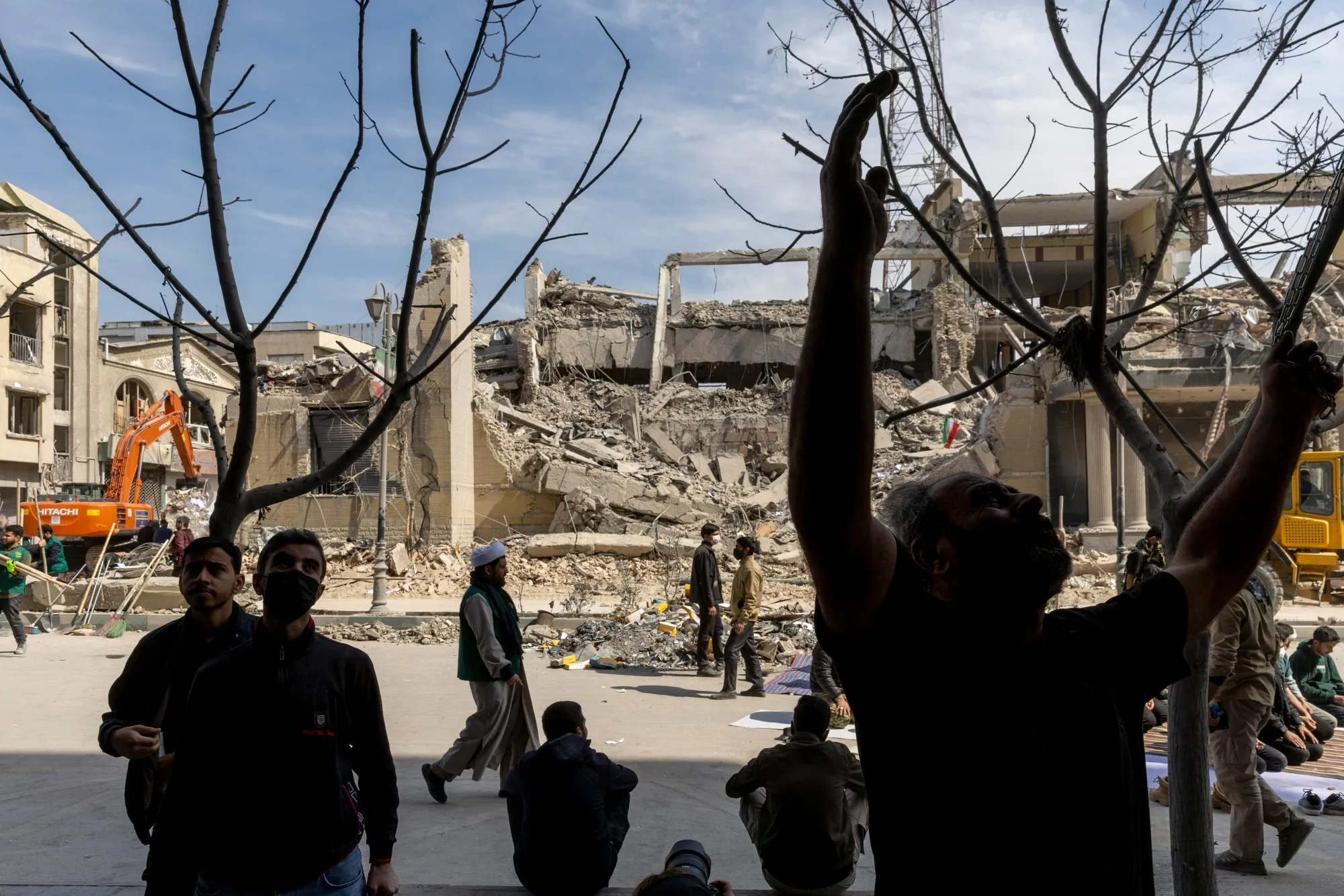 A damaged building, struck days earlier, in Tehran, on March 4.