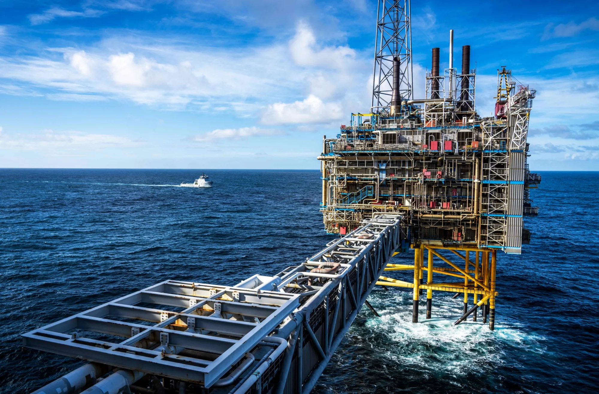 A&nbsp;gas platform at the North Sea&nbsp;Sleipner field.