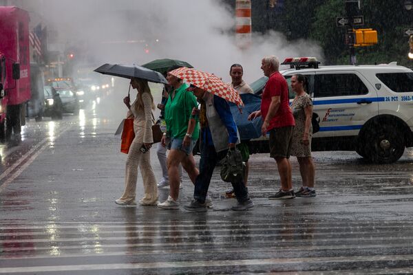 New York City Area Under Flash Flooding Warning As Torrential Rain Storms Move Through City