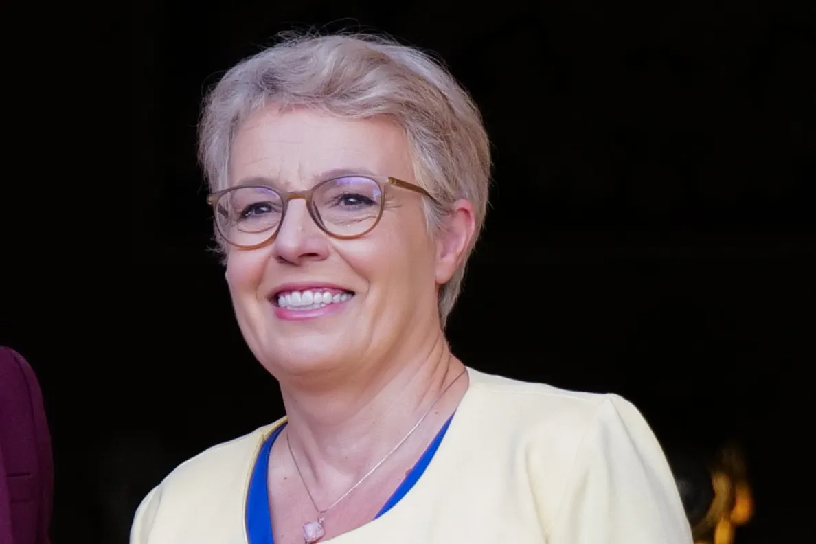 Kosovo Foreign Minister Donika Gervalla-Schwarz in Northern Ireland, on Oct. 9.