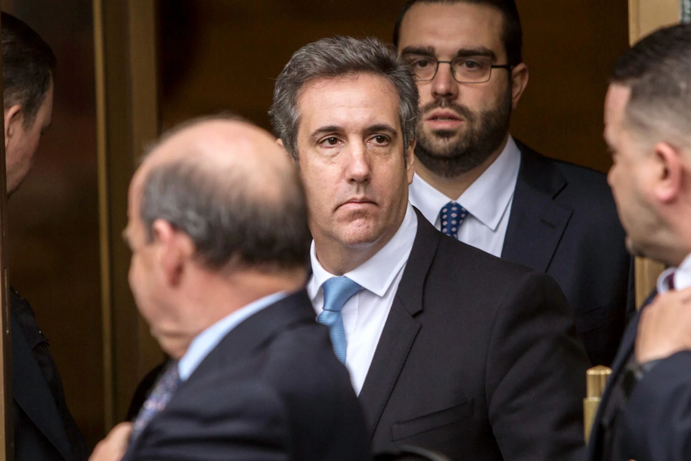 Michael Cohen, attorney to U.S. President Donald Trump, leaves federal court in New York,&nbsp;on&nbsp;April 16.&nbsp;