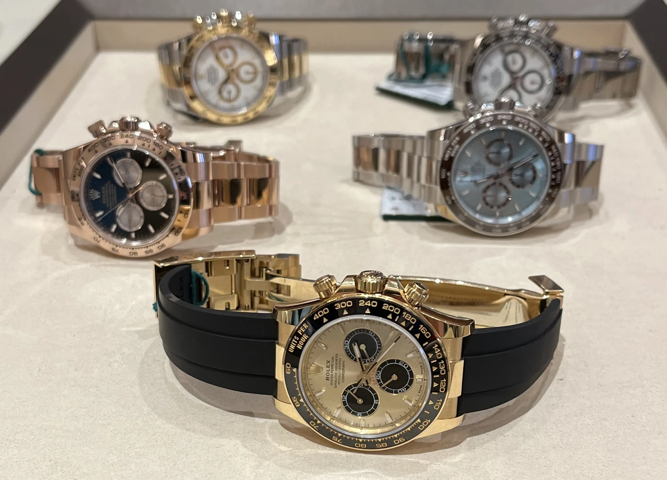New Rolex Daytona models at Watches &amp; Wonders 2023 in Geneva.