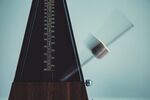 Color shot of a vintage metronome