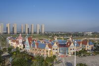 China Evergrande Group's under construction Cultural Tourism City residential and tourism development in Taicang, Jiangsu province, China.