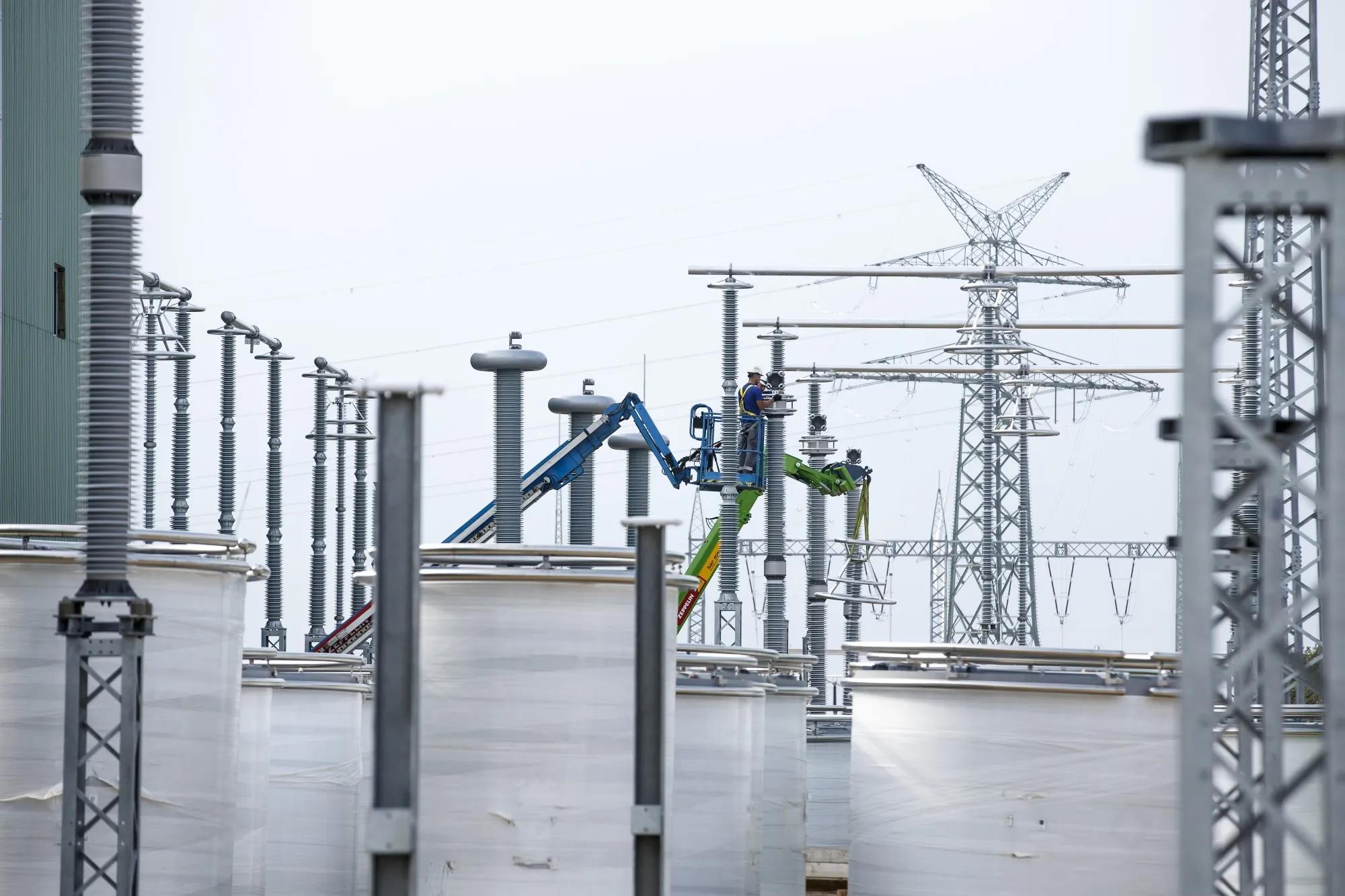 The construction site of an electricity substation being built by TenneT&nbsp;near Wilster, Germany.&nbsp;