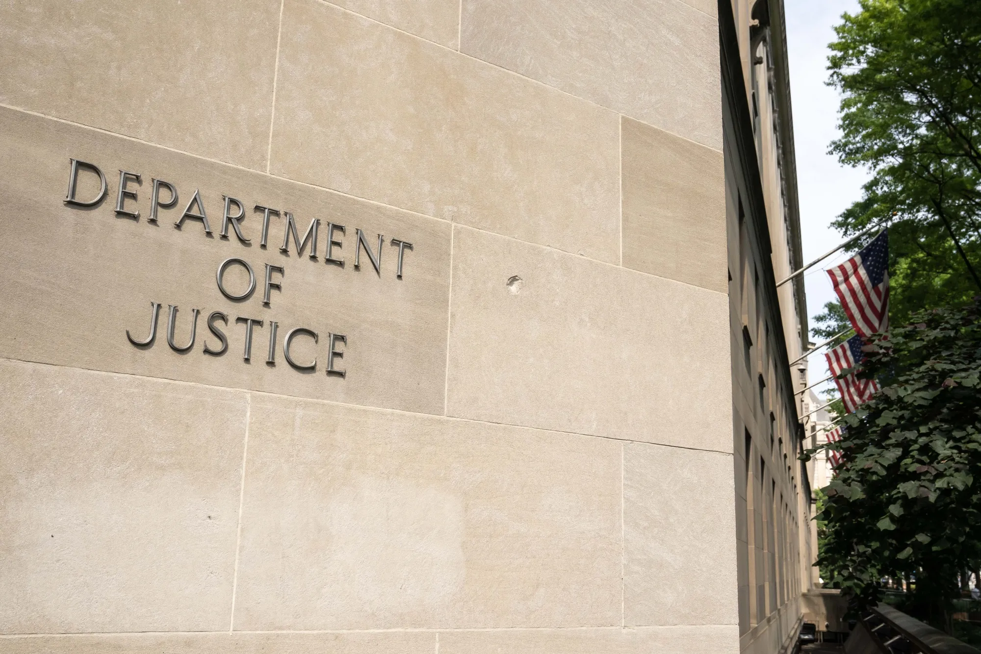 The US Department of Justice in Washington&nbsp;
