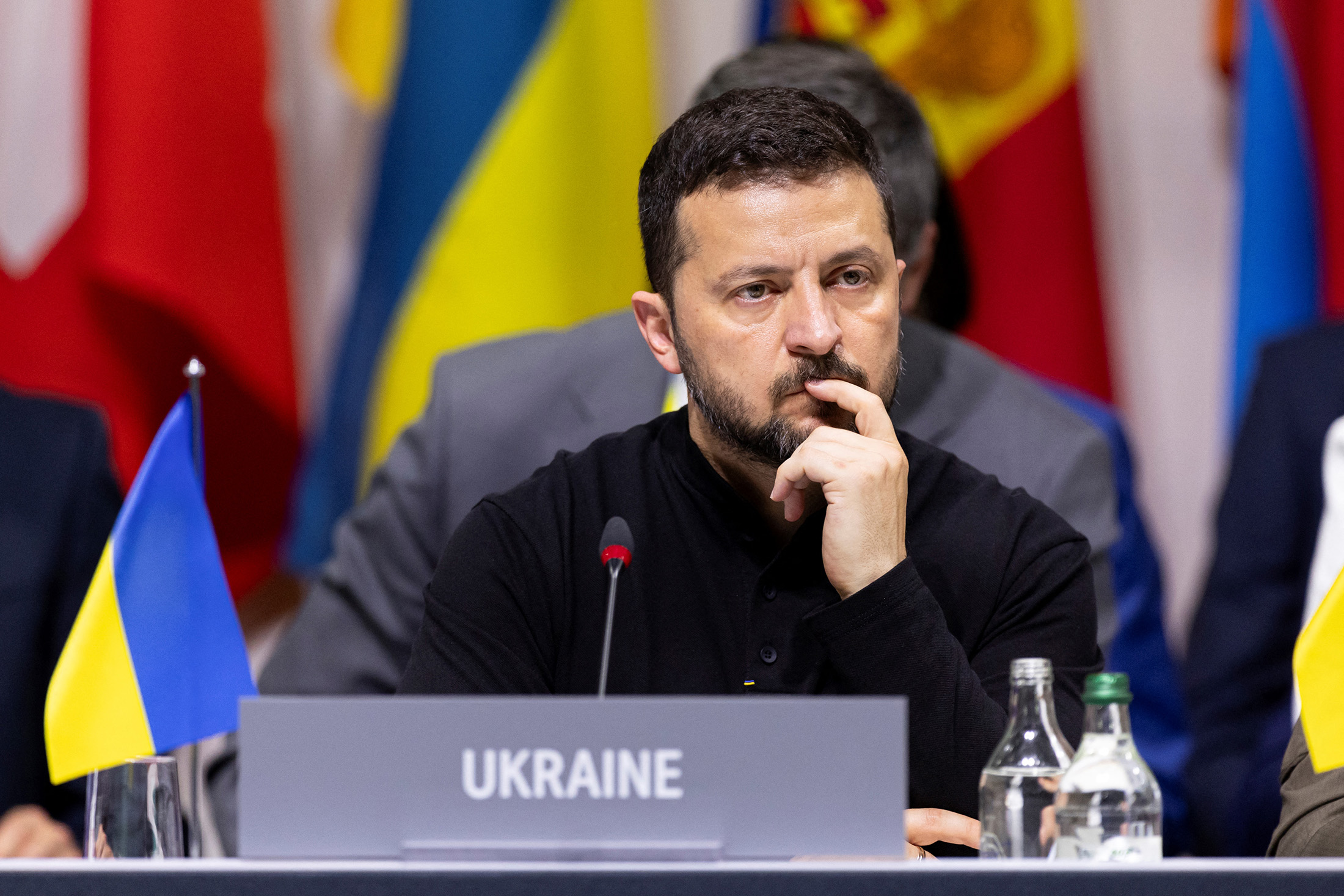 Volodymyr Zelenskiy attends the Summit on peace in Ukraine, at the Burgenstock resort near Lucerne, Switzerland, on June 15.
