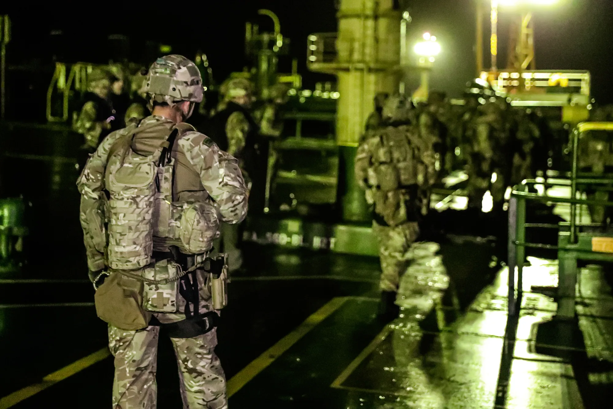 British Royal Marines board the Grace 1 tanker on July 4.