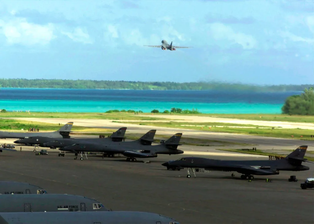 A joint military facility on&nbsp;Diego Garcia.