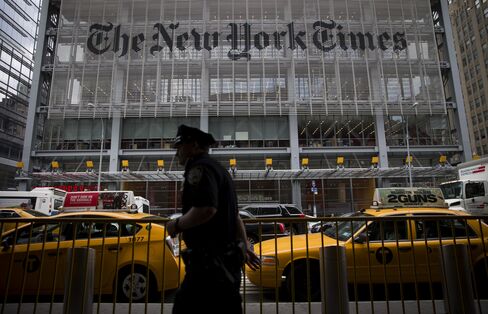 The New York Times Headquarters Ahead Of Earns Figures