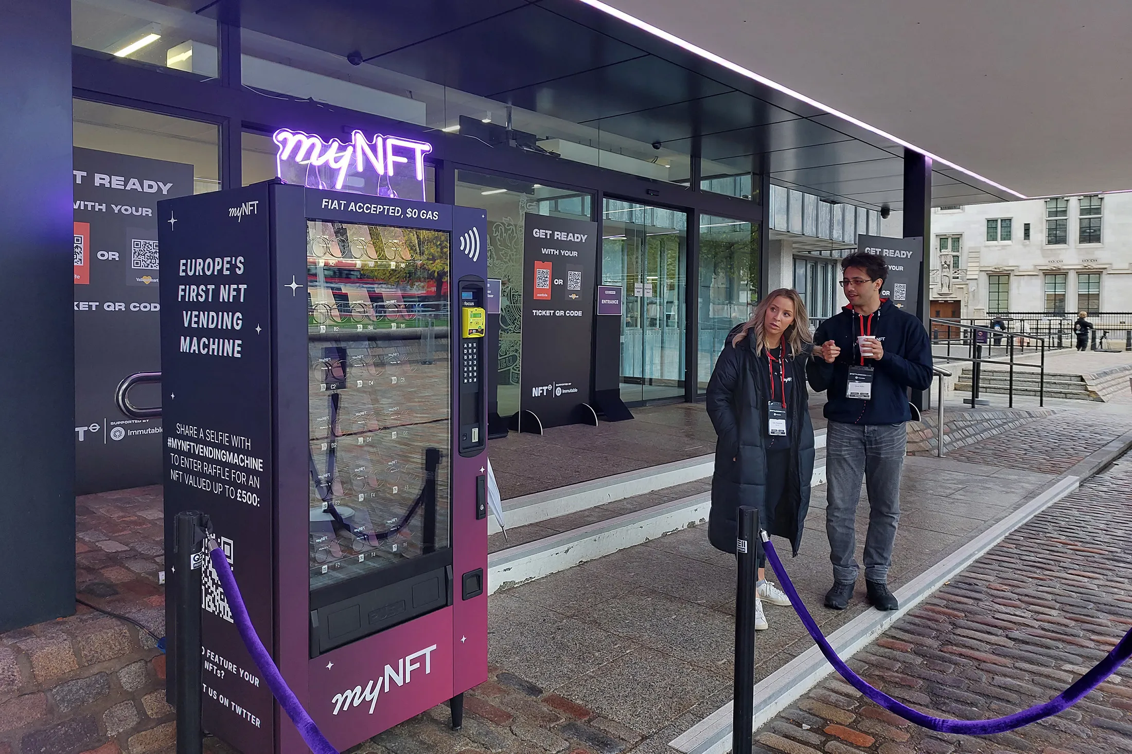 Europe’s ‘first’ NFT vending machine in London, UK.