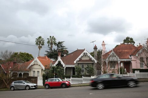 Houses stand in the suburb of Bellevue Hill in Sydney, Australia, on June 18.