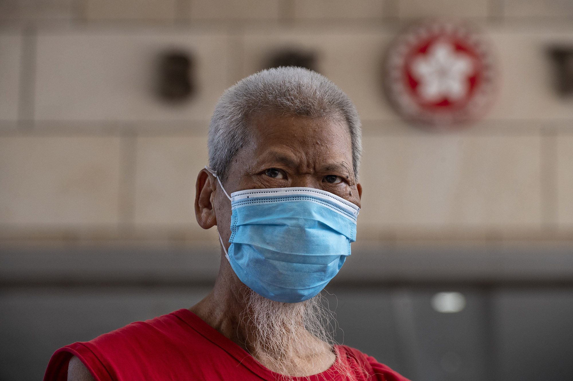 Activist Koo Sze-yiu is seen at the West Kowloon court ahead