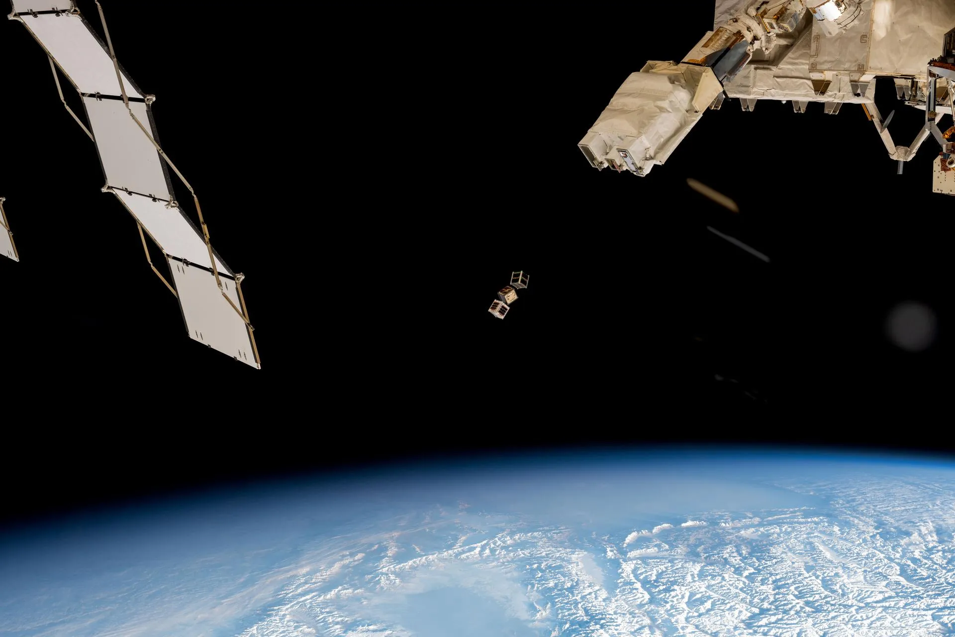 Small satellites ejected into Earth orbit from the International Space Station in 2024.