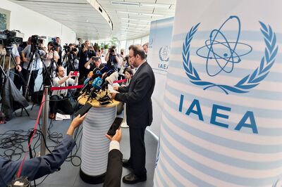 Iran’s IAEA envoy Reza Najafi in Vienna on June 23.