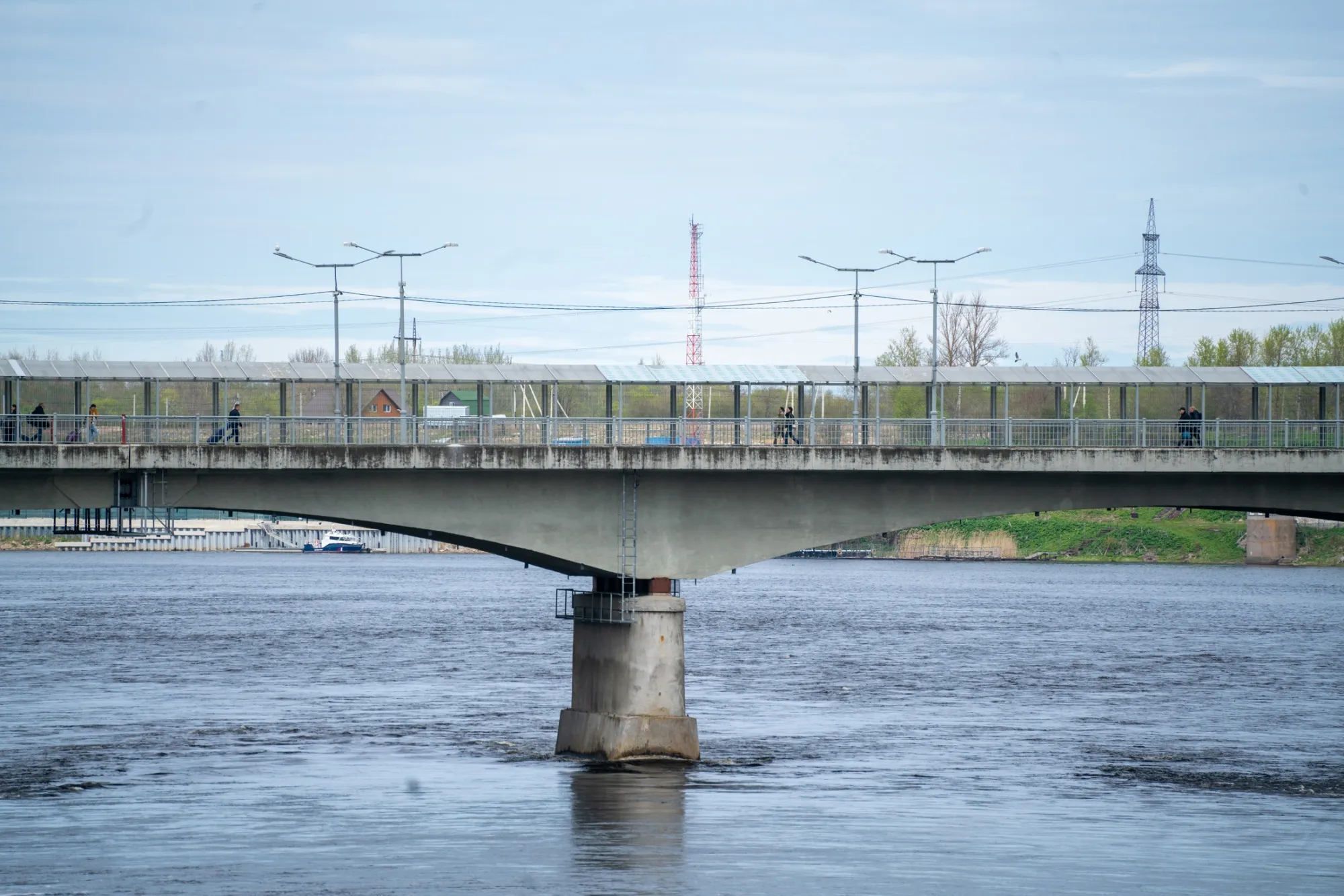 The Friendship Bridge over the Narva River on the Estonia-Russia border.