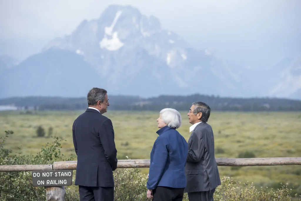 The view from Jackson Hole is a little cloudy.
