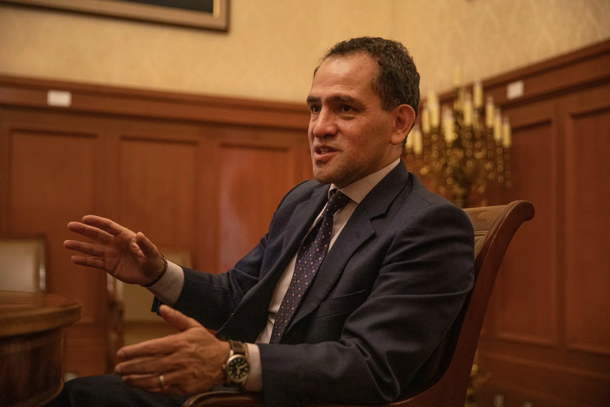Arturo Herrera at the National Palace on Feb. 17.
