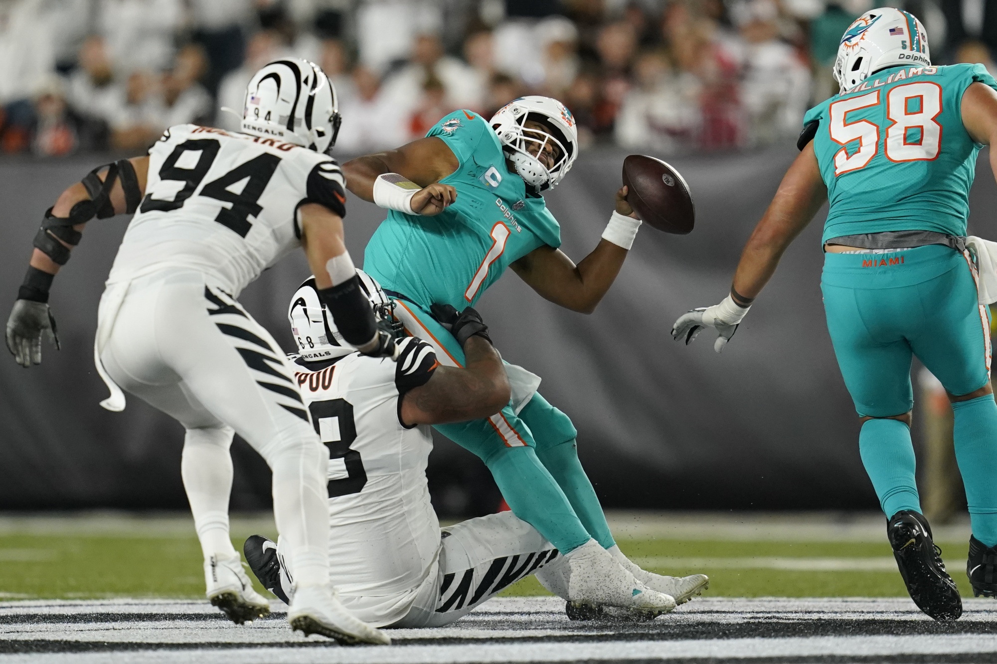 Tua Tagovailoa, Miami Dolphins quarterback, suffered concussion on Sunday,  head coach says