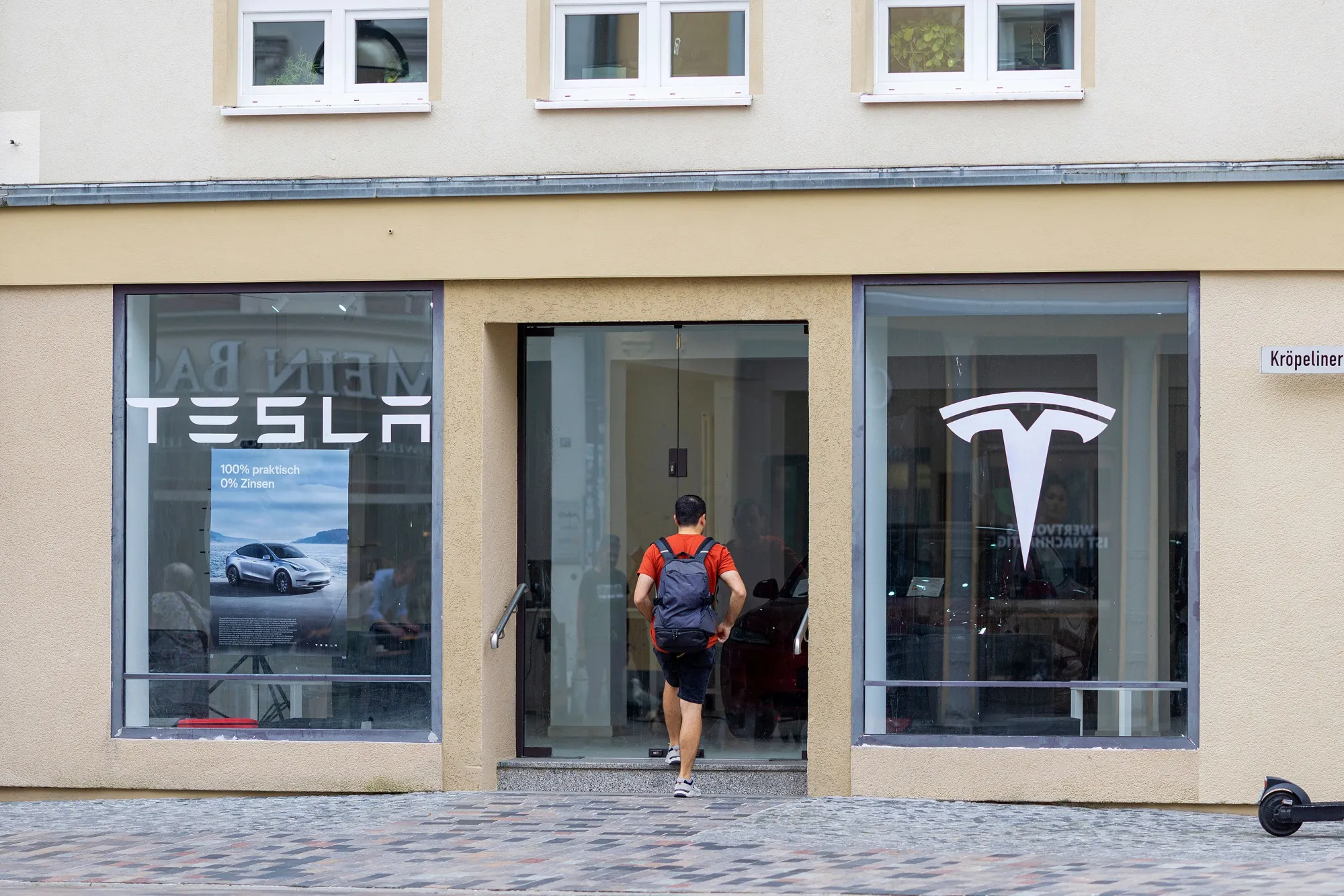 A Tesla Inc. dealership in Rostock, Germany.