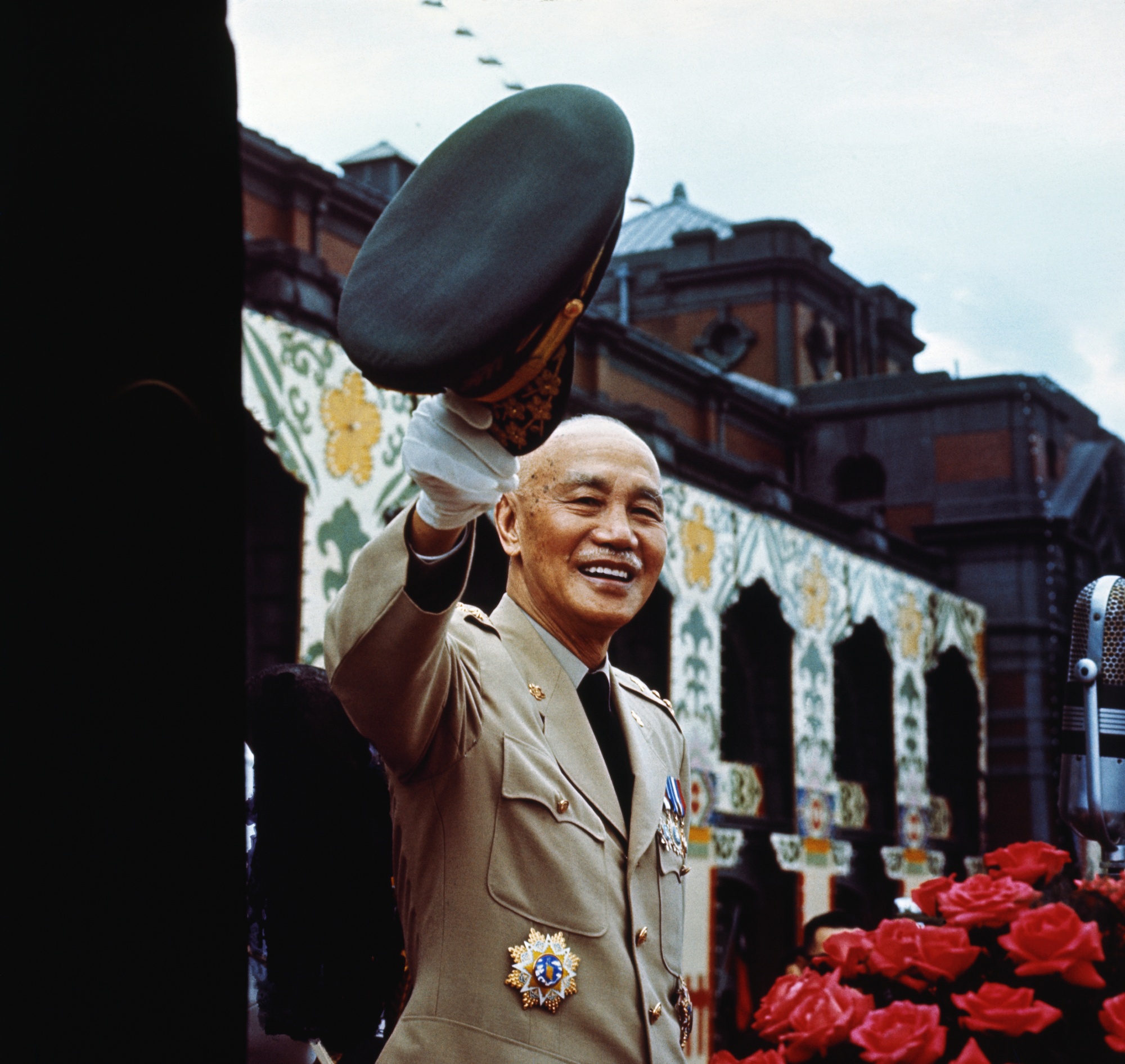 Chiang Kai-Shek Waving His Hat